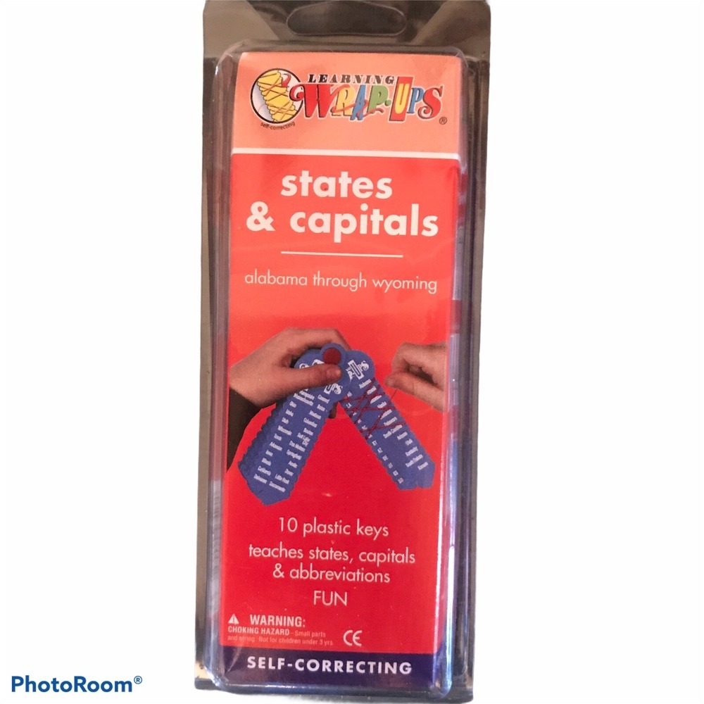 Learning Wrap Ups Keys STATES/CAPITALS Set with box